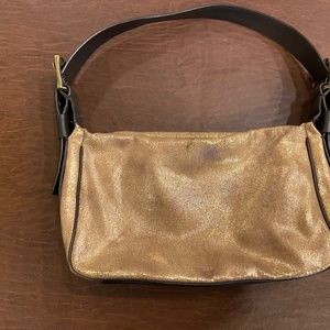 Metallic Gold Donald J Pliner Shoulder Bag